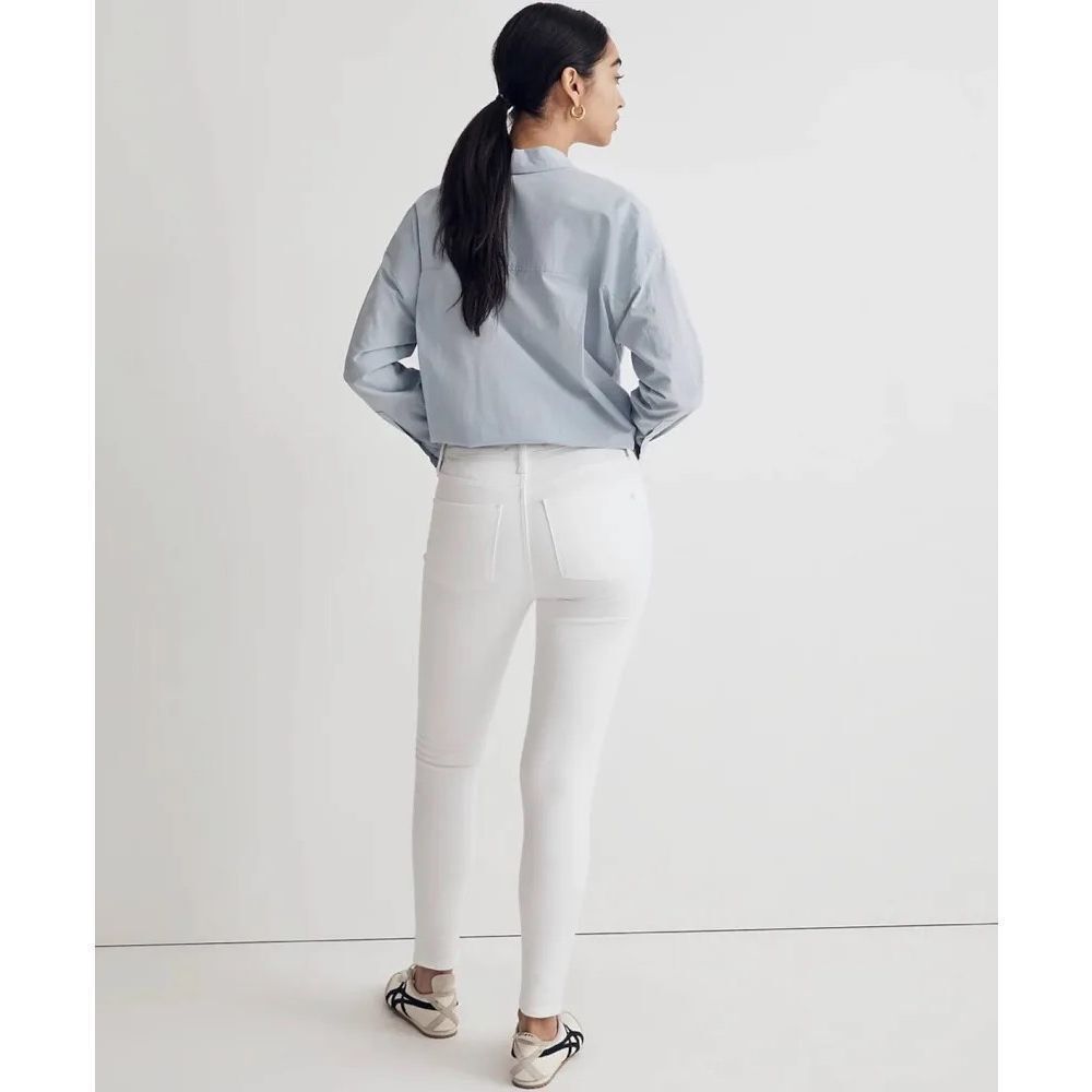 Madewell 9” Mid Rise Skinny White Jeans 27